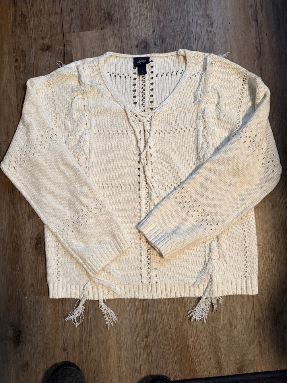 Day trip by Buckle -Fringe Tie-Front Cardigan